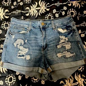 Jean shorts ripped ones